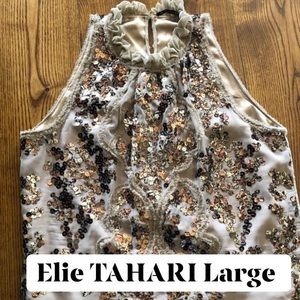 Elie TAHARI embellished high neck top